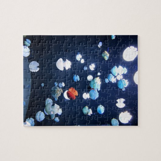 Rainbow Jelly Fish Monogram Puzzle Legpuzzel (Horizontaal)