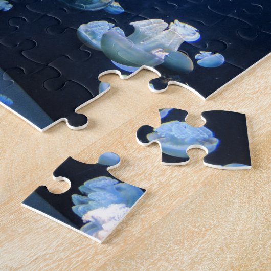 Rainbow Jelly Fish Monogram Puzzle Legpuzzel (Zijkant)