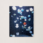 Rainbow Jelly Fish Monogram Puzzle Legpuzzel (Verticaal)