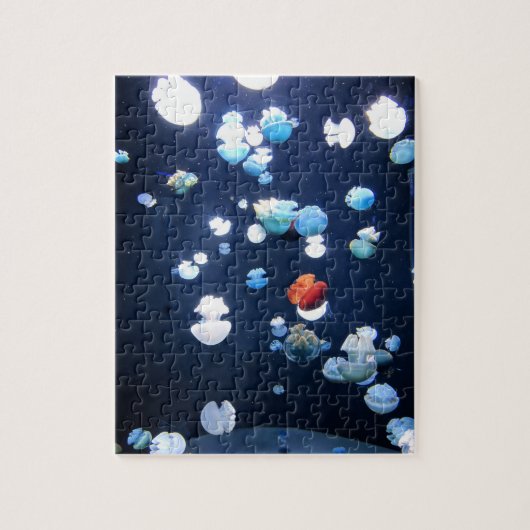 Rainbow Jelly Fish Monogram Puzzle Legpuzzel (Verticaal)