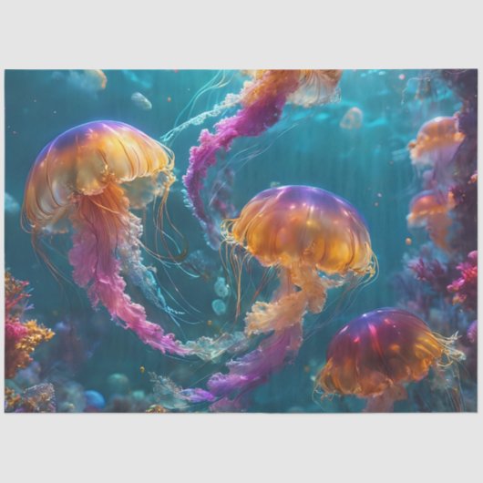 Rainbow Jellyfish Tissue Paper Tissuepapier (Voorkant)