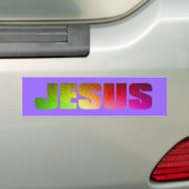 Rainbow Jesus Bumpersticker (Op auto)