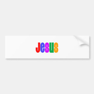 Rainbow Jesus Bumpersticker
