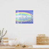 Rainbow Jesus Cross Poster (Keuken)
