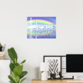 Rainbow Jesus Cross Poster (Thuiskantoor)