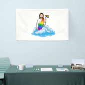 Rainbow Jesus Progress Flag Spandoek (Beurs)