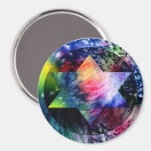 Rainbow Jewish Star Magnet (Recto/Verso)