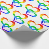 Rainbow Joined Hearts Cadeauverpakking Cadeaupapier (Hoek)