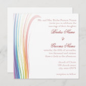 Rainbow Joy Wedding Uitnodiging (Voorkant / Achterkant)