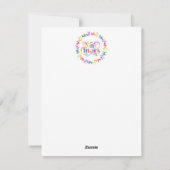 Rainbow Joyeuse couronne de Noël plat carte de Noë (Dos)