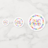 Rainbow Joyeux Noël Wreath Confetti (Derrière)