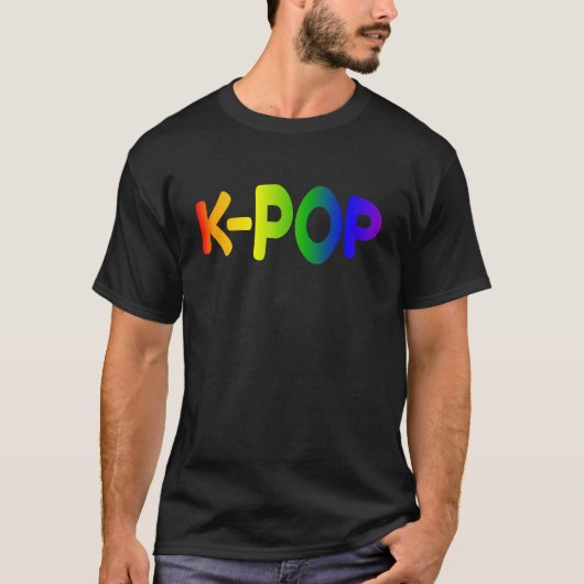 Rainbow K-Pop Basic T-shirt (Voorkant)