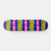 Rainbow Kaleidoscope Dotted Bursts Pattern Skateboard (Horizontaal)