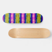 Rainbow Kaleidoscope Dotted Bursts Pattern Skateboard (Horizontaal)