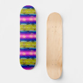 Rainbow Kaleidoscope Dotted Bursts Pattern Skateboard (Voorkant)