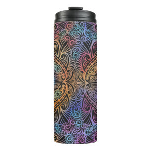 Rainbow Kaleidoscope Mandala Thermosbeker