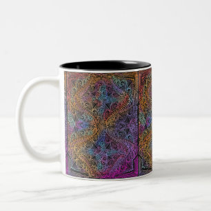 Rainbow Kaleidoscope Mandala Tweekleurige Koffiemok