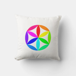 Rainbow Kaleidoscope Throw Pillow Kussen