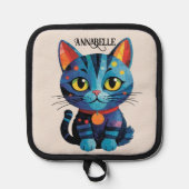 Rainbow Kat personaliseren Pannenlap (Voorkant)