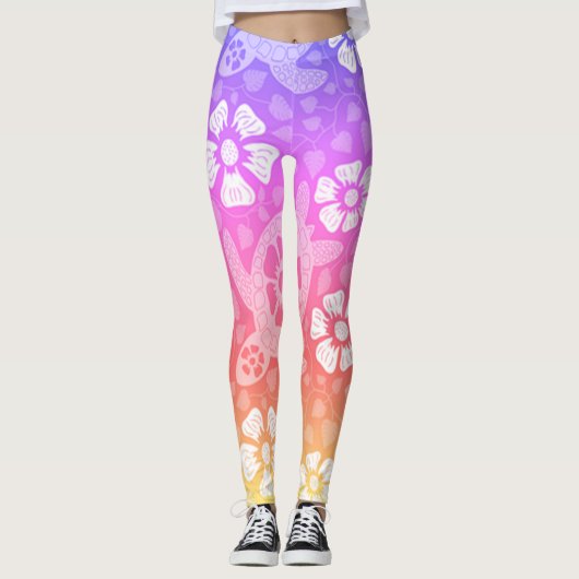 Rainbow Kauai Turtles Leggings (Voorkant)
