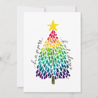 Rainbow kerstboomkaart