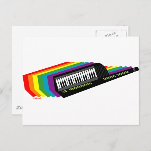 Rainbow Keytar Briefkaart (Voorkant / Achterkant)