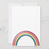 Rainbow Kids Birthday Party Invitation Kaart (Achterkant)