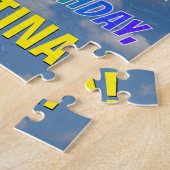 Rainbow Kijk "14" & "HAPPY BIRTHDAY", Cloudy Sky Legpuzzel (Zijkant)