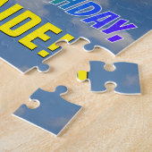 Rainbow Kijk "15" & "HAPPY BIRTHDAY", Cloudy Sky Legpuzzel (Zijkant)