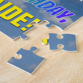 Rainbow Kijk "21" & "HAPPY BIRTHDAY", Cloudy Sky Legpuzzel (Zijkant)