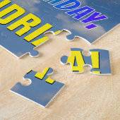 Rainbow Kijk "39" & "HAPPY BIRTHDAY", Cloudy Sky Legpuzzel (Zijkant)