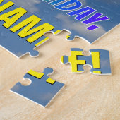 Rainbow Kijk "43" & "HAPPY BIRTHDAY", Cloudy Sky Legpuzzel (Zijkant)