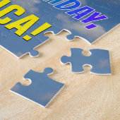 Rainbow Kijk "54" & "HAPPY BIRTHDAY", Cloudy Sky Legpuzzel (Zijkant)