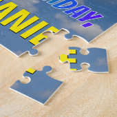 Rainbow Kijk "68" & "HAPPY BIRTHDAY", Cloudy Sky Legpuzzel (Zijkant)