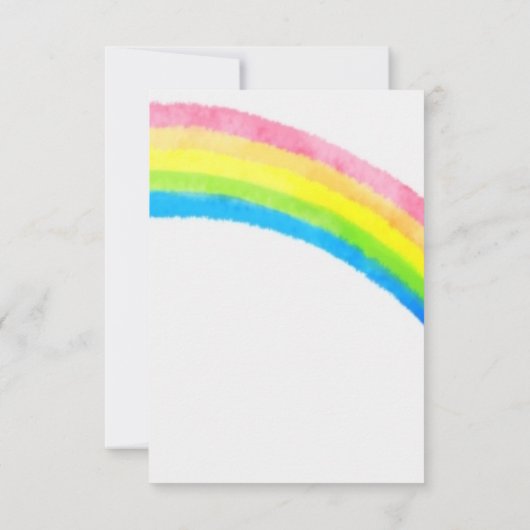 Rainbow Kinder bedankkaart (Achterkant)