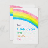 Rainbow Kinder bedankkaart (Voorkant / Achterkant)