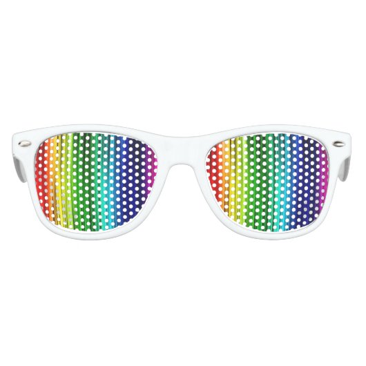 Rainbow Kinder Party Shades, White Kinder Zonnebril (Voorkant)