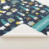 Rainbow-Kinderen op regenachtige dag Sherpa Deken (3/4)