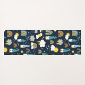 Rainbow-Kinderen op regenachtige dag Yogamat (Achterkant (horizontaal))