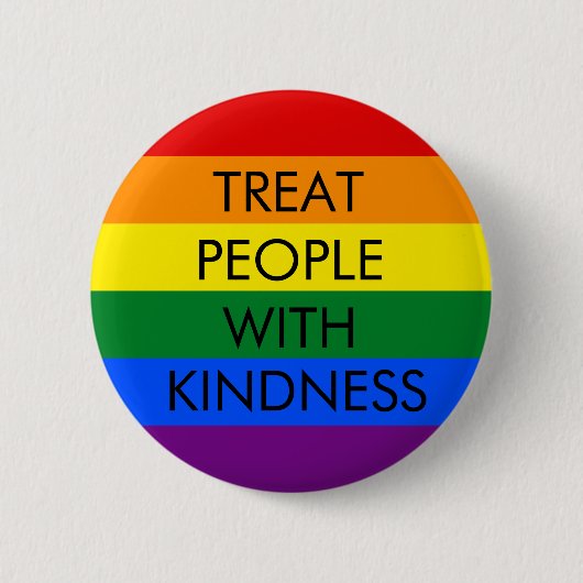 Rainbow Kindness Standard Button (Voorkant)