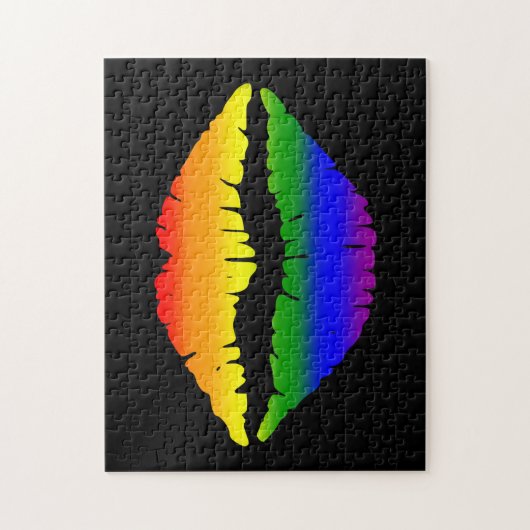 RAINBOW KISS LIPS JIGSAW PUZZLE (Vertical)