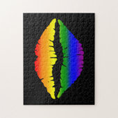 RAINBOW KISS LIPS JIGSAW PUZZLE LEGPUZZEL (Verticaal)