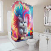 Rainbow Kitten Douchegordijn (In situ)