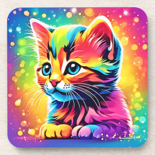 Rainbow Kitten Dream Bier Onderzetter