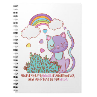 Rainbow Kitten Notebook + Citaat Notitieboek