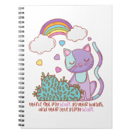 Rainbow Kitten Notebook + Quote Notitieboek