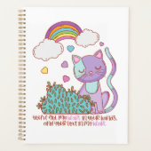 Rainbow Kitten Surprise Heart Lyric Quote Planner (Devant)