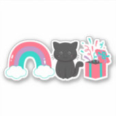 Rainbow Kitten Surprise Icon Sticker | Pink Purple (Devant)