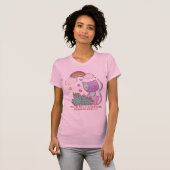 Rainbow Kitten with Heart Lyrics on Women's Tee T-shirt (Voorkant volledig)