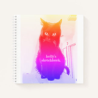 Rainbow Kitty livre d'esquisse en spirale personna